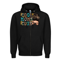 Black cool moms club messy bun Zipper Hoodie - Zillion Design Studio