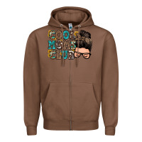 Chestnut cool moms club messy bun Zipper Hoodie - Zillion Design Studio