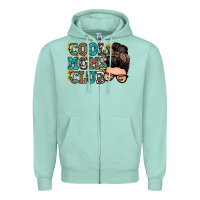Seafoam cool moms club messy bun Zipper Hoodie - Zillion Design Studio