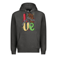 Charcoal Heather love juneteenth Premium Hoodie - MaliasSmallBusiness