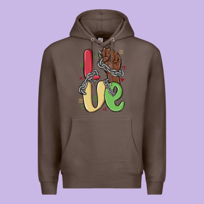 Love Juneteenth Premium Hoodie Designed By Maliassmallbusiness