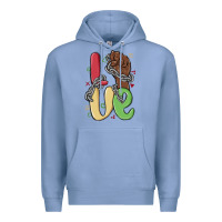 Colony Blue love juneteenth Premium Hoodie - MaliasSmallBusiness