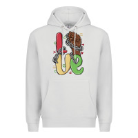 Dove Grey love juneteenth Premium Hoodie - MaliasSmallBusiness