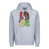 Heather Grey love juneteenth Premium Hoodie - MaliasSmallBusiness
