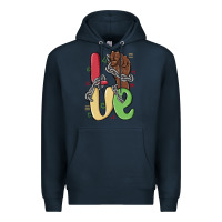 Navy love juneteenth Premium Hoodie - MaliasSmallBusiness