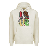 Oatmeal Heather love juneteenth Premium Hoodie - MaliasSmallBusiness