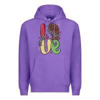 Purple love juneteenth Premium Hoodie - MaliasSmallBusiness