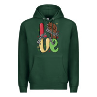 Sports Green love juneteenth Premium Hoodie - MaliasSmallBusiness