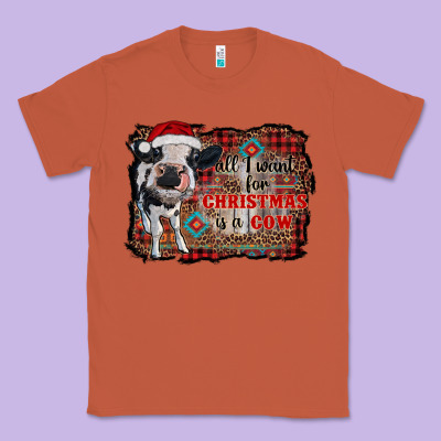 All I Want For Christmas Is A Cow Aztec Classic Tee Designed By Ranaportraitstore