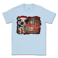 Dusty Blue all i want for christmas is a cow aztec Classic Tee - RanaPortraitStore