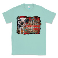 Seafoam all i want for christmas is a cow aztec Classic Tee - RanaPortraitStore