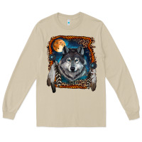 Mushroom wolf and feathers Long Sleeve Tee - RanaPortraitStore