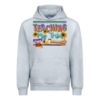 Heather Grey teaching my tribe Urban Hoodie - NancyCooperArtShop