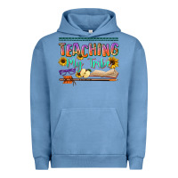 Pigment Pebble Blue teaching my tribe Urban Hoodie - NancyCooperArtShop