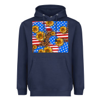 Navy basic sunflower and leopard Heavyweight Hoodie - AdoDesignShop