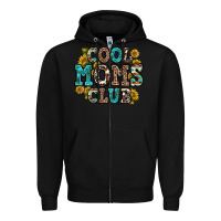 Black cool moms club Zipper Hoodie - Zillion Design Studio