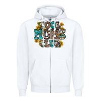 White cool moms club Zipper Hoodie - Zillion Design Studio