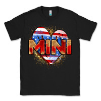 Black American mini heart Classic Tee - Zillion Design Studio