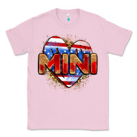 Bubblegum Pink American mini heart Classic Tee - Zillion Design Studio