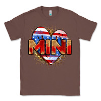 Chestnut American mini heart Classic Tee - Zillion Design Studio