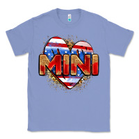 Colony Blue American mini heart Classic Tee - Zillion Design Studio