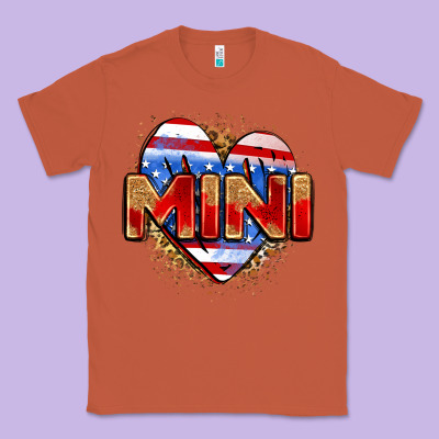 American Mini Heart Classic Tee Designed By Zillion Design Studio