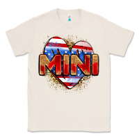 Natural American mini heart Classic Tee - Zillion Design Studio