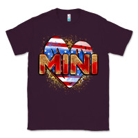 Plum American mini heart Classic Tee - Zillion Design Studio