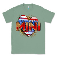 Sage American mini heart Classic Tee - Zillion Design Studio
