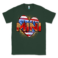 Sports Green American mini heart Classic Tee - Zillion Design Studio