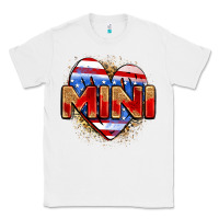 White American mini heart Classic Tee - Zillion Design Studio