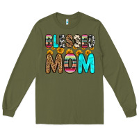 Army Green blessed mom Long Sleeve Tee - Zillion Design Studio