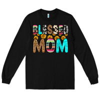 Black blessed mom Long Sleeve Tee - Zillion Design Studio