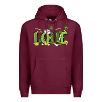 Burgundy st patricks love nurse Premium Hoodie - MaliasSmallBusiness
