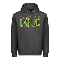 Charcoal Heather st patricks love nurse Premium Hoodie - MaliasSmallBusiness