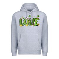 Heather Grey st patricks love nurse Premium Hoodie - MaliasSmallBusiness