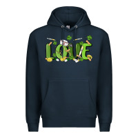 Navy st patricks love nurse Premium Hoodie - MaliasSmallBusiness