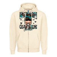 Sandshell cowhide junkie messy bun Zipper Hoodie - Zillion Design Studio