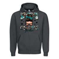 Smoke cowhide junkie messy bun Zipper Hoodie - Zillion Design Studio