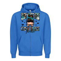 True Royal cowhide junkie messy bun Zipper Hoodie - Zillion Design Studio