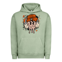 Pigment Oil Green basketball game day Urban Hoodie - MaliasSmallBusiness
