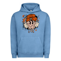 Pigment Pebble Blue basketball game day Urban Hoodie - MaliasSmallBusiness