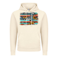 Vintage Artic serape cowhide sunflower background Vintage Hoodie - AdoDesignShop