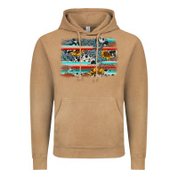 Vintage Camel serape cowhide sunflower background Vintage Hoodie - AdoDesignShop