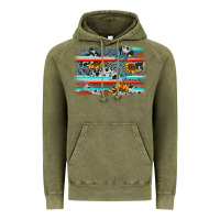 Vintage Olive serape cowhide sunflower background Vintage Hoodie - AdoDesignShop