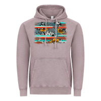 Vintage Zinc serape cowhide sunflower background Vintage Hoodie - AdoDesignShop
