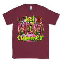 Burgundy hot mom summer Classic Tee - texasbilliewilder