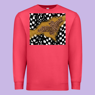 Racing Glitter Leopard Premium Sweatshirt Designed By Jahusdesignshop