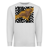 Dove Grey racing glitter leopard Premium Sweatshirt - JahusDesignShop