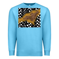 Ocean Blue racing glitter leopard Premium Sweatshirt - JahusDesignShop